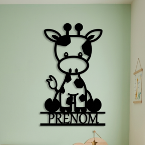 Décoration Murale Personnalisée Bébé girafe - L'atelier by Mary